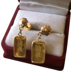 24k gold bullion earing